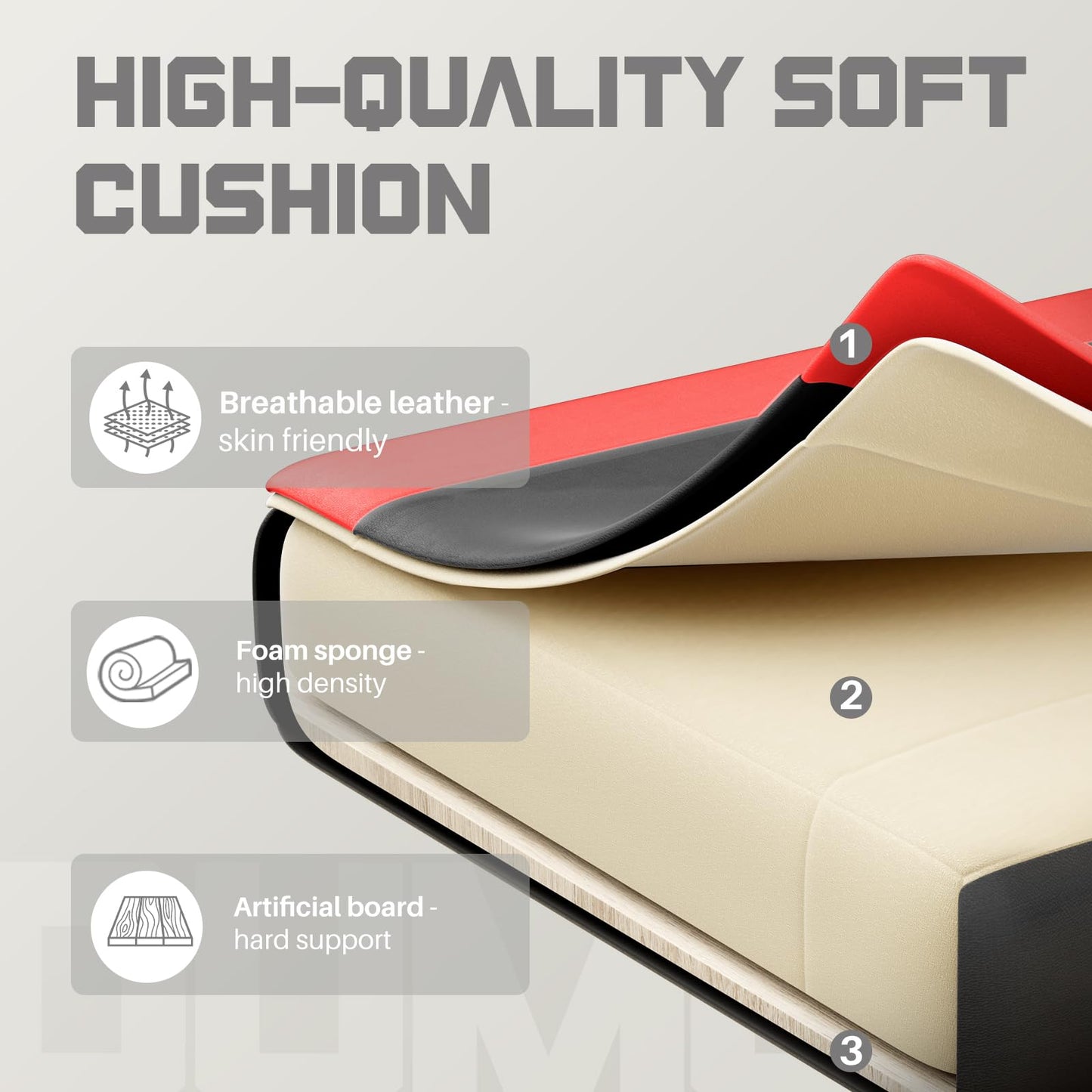 White Pink Gaming Chair with Footrest & Headrest, PU Leather Reclining Office Chair