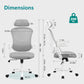 Ergonomic Home Office Chair – Mid-Back Mesh Computer Desk Chair with Lumbar Support