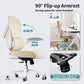 White Ergonomic Office Chair – Mesh Desk Chair with Adjustable Lumbar Support, Comfortable Executive