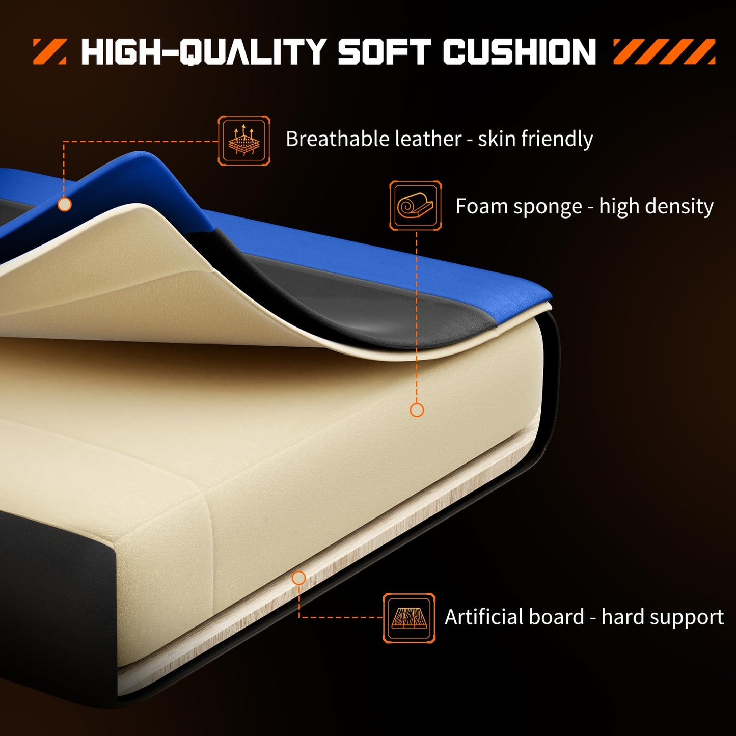 White Pink Gaming Chair with Footrest & Headrest, PU Leather Reclining Office Chair