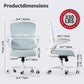 White Ergonomic Office Chair – Mesh Desk Chair with Adjustable Lumbar Support, Comfortable Executive