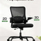 Ergonomic Office Chair with Mesh Back, Adjustable Lumbar Support, 3D Armrests & Headrest,