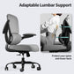 White Ergonomic Office Chair – Mesh Desk Chair with Adjustable Lumbar Support, Comfortable Executive