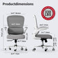 White Ergonomic Office Chair – Mesh Desk Chair with Adjustable Lumbar Support, Comfortable Executive