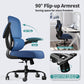 White Ergonomic Office Chair – Mesh Desk Chair with Adjustable Lumbar Support, Comfortable Executive