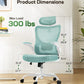Ergonomic Office Chair with Mesh Back, Adjustable Lumbar Support, 3D Armrests & Headrest,
