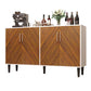 58" Coffee Bar Cabinet with Storage, Buffet Cabinet with 4 Large Doors, Storage Cabinet