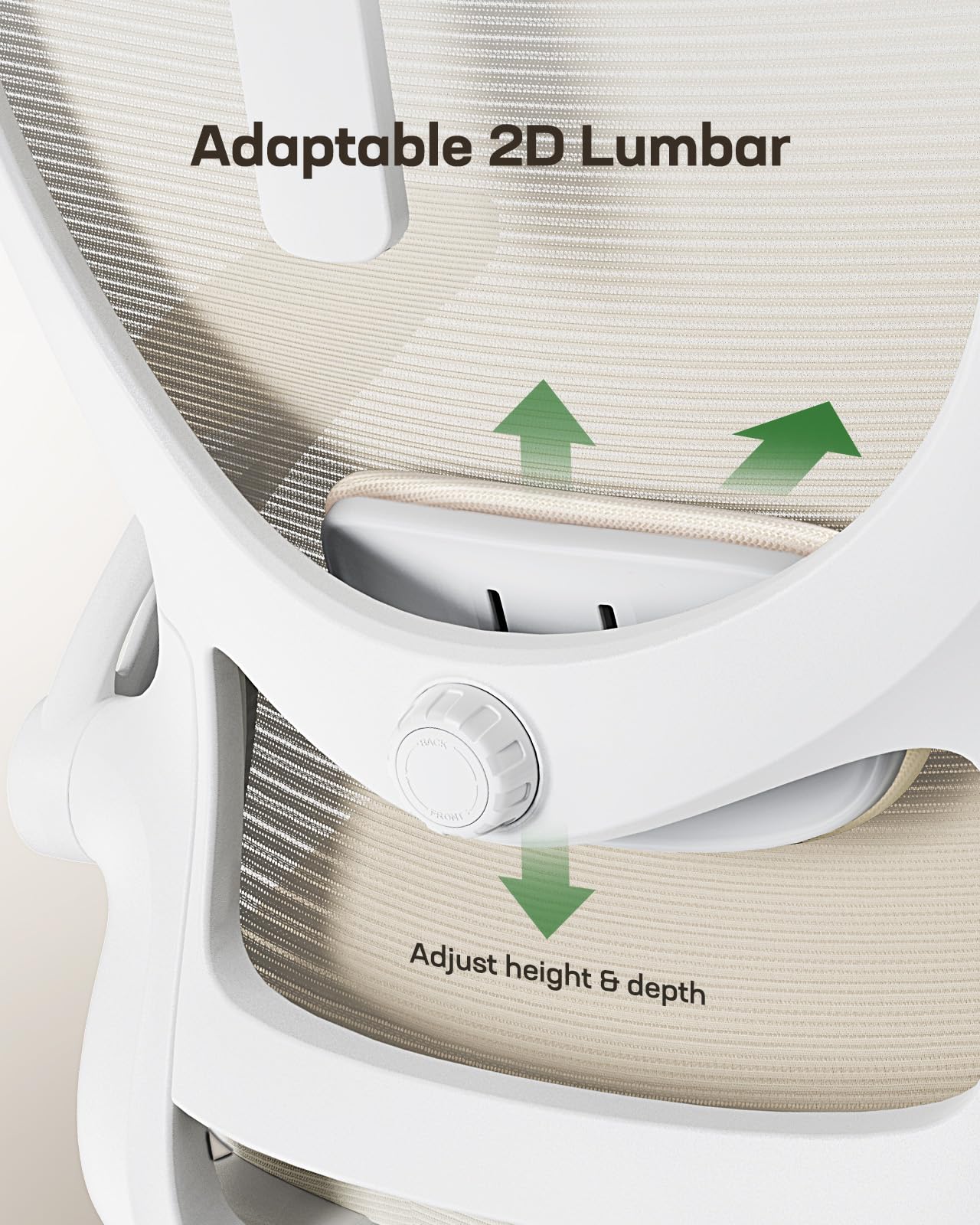 Ergonomic Office Chair with Mesh Back, Adjustable Lumbar Support, 3D Armrests & Headrest,