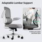White Ergonomic Office Chair – Mesh Desk Chair with Adjustable Lumbar Support, Comfortable Executive