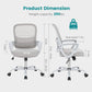 Ergonomic Home Office Chair – Mid-Back Mesh Computer Desk Chair with Lumbar Support