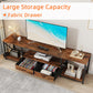 63" Rustic Brown TV Stand for 65–75 Inch TVs – Industrial Entertainment Center with Fabric Drawers
