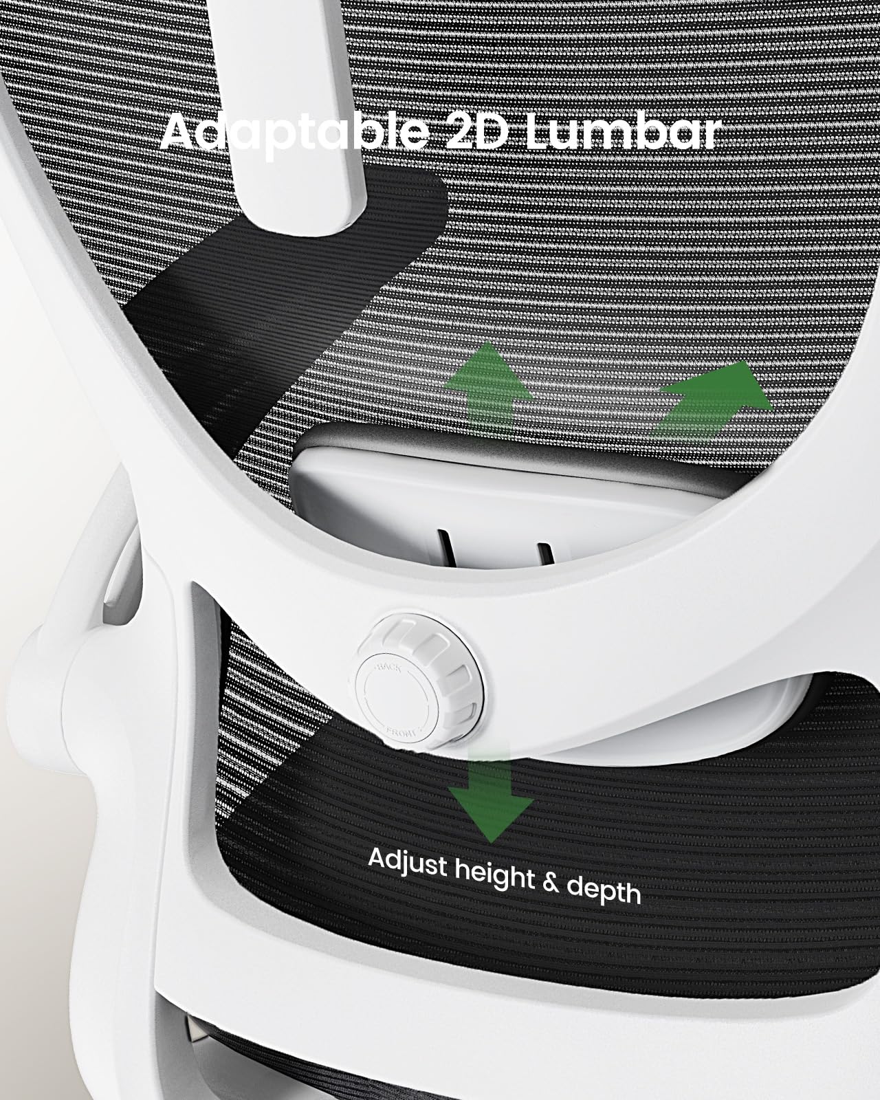 Ergonomic Office Chair with Mesh Back, Adjustable Lumbar Support, 3D Armrests & Headrest,