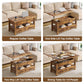 Lift Top Coffee Table – Convertible Espresso Table with Drawers & Hidden Storage,