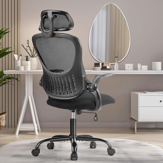 Ergonomic Home Office Chair – Mid-Back Mesh Computer Desk Chair with Lumbar Support