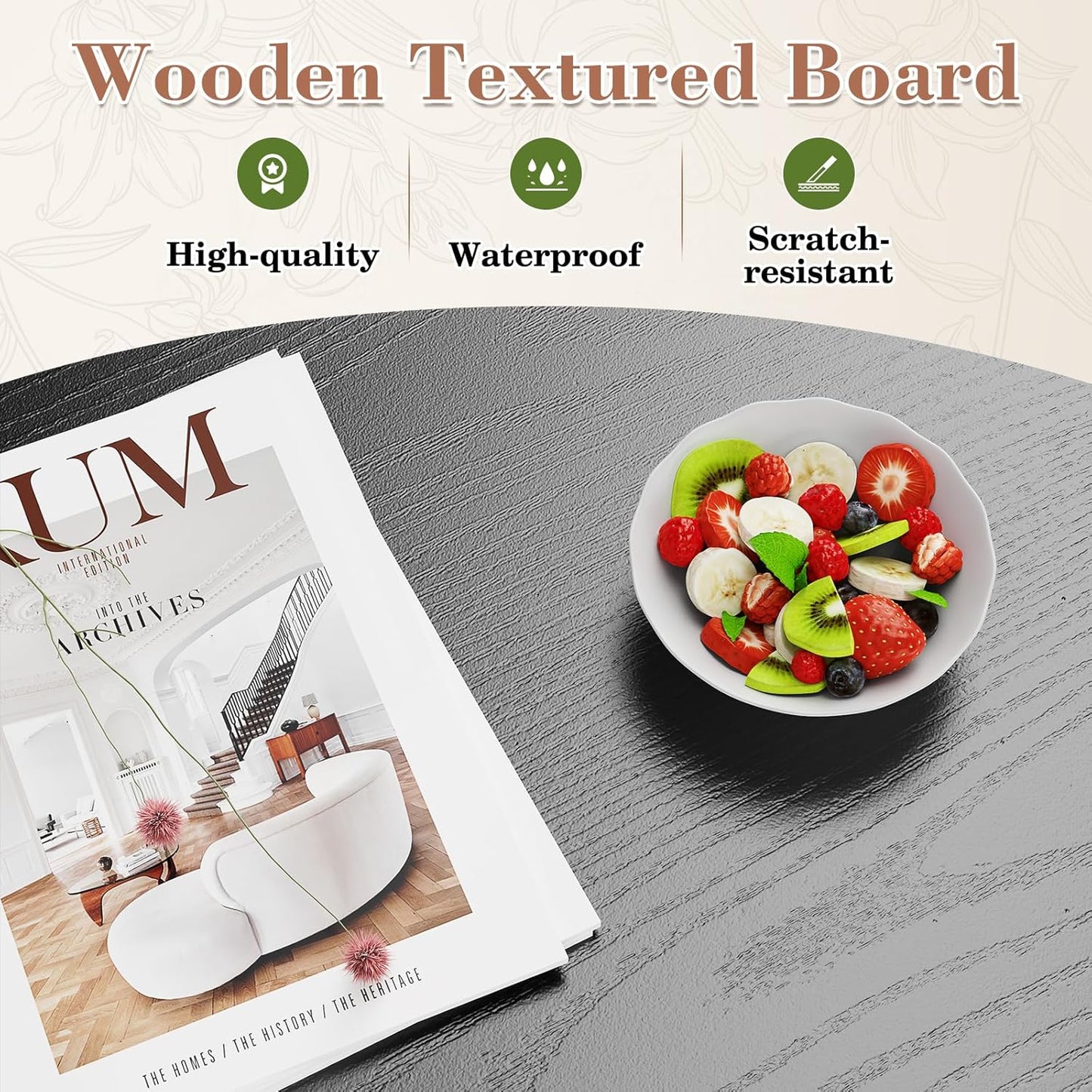 Wood Lift Top Coffee Table with Hidden Compartment and Large Storage Shelf,