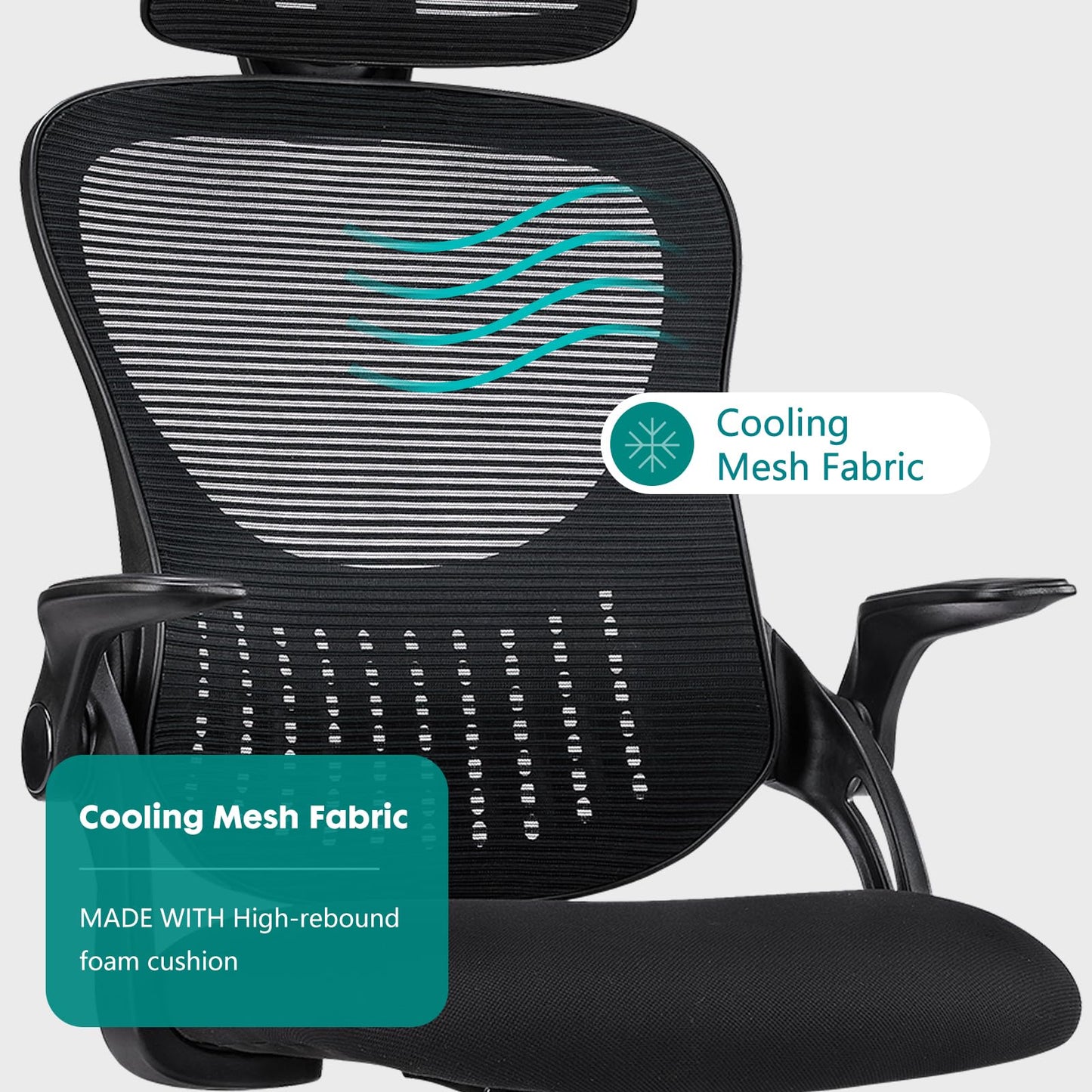 Ergonomic Home Office Chair – Mid-Back Mesh Computer Desk Chair with Lumbar Support