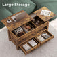 47.2" Black Lift Top Coffee Table – Farmhouse X-Frame Center Table with Hidden Storage & 2 Drawers