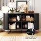 1055" Sideboard Buffet Cabinet with Storage, Storage Cabinet with Sliding Door & Adjustable Shelf