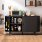 1055" Sideboard Buffet Cabinet with Storage, Storage Cabinet with Sliding Door & Adjustable Shelf