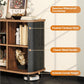 Fluted Sideboard Buffet Cabinet, 31''W Storage Cabinet with Sliding Door