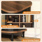 Fluted Sideboard Buffet Cabinet, 31''W Storage Cabinet with Sliding Door