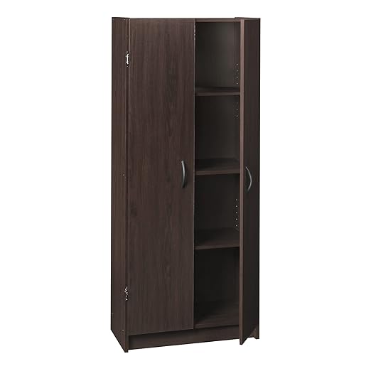 Pantry Cabinet Cupboard with 2 Doors, Adjustable Shelves, Standing, Storage for Kitchen,