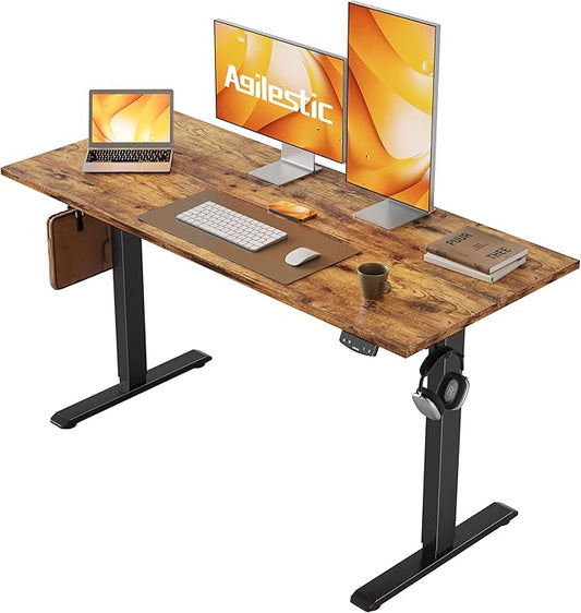 Electric Standing Desk, 48 x 24 Inches Height Adjustable Desk, Sit Stand up for Work