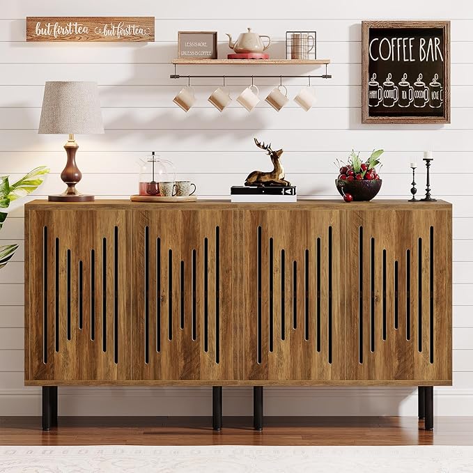 Buffet  Set of 2 Sideboard with Storage, 59" Buffet Sideboard Cabinet