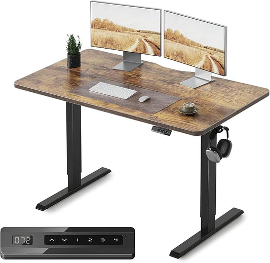 Electric Standing Desk, 48 x 24 Inches Height Adjustable Stand up Desk, Sit Stand Home