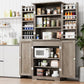 Kitchen Pantry Storage Cabinet with Barn Doors, Drawer and Adjustable Shelves,
